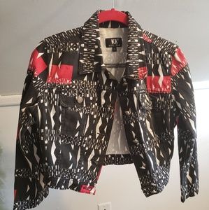 VINTAGE  KARL KANI black white and red jean DENIM
